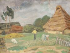Village scene, 1930-1935. Creator: Róbert Berény