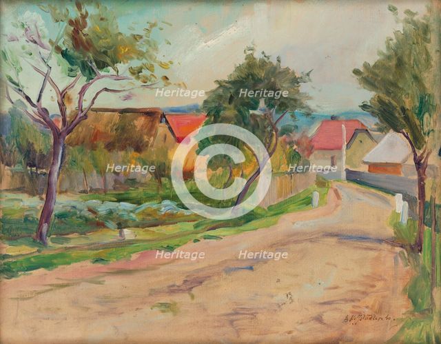 Village scene, 1940. Creator: Bedrich Hoffstädter.