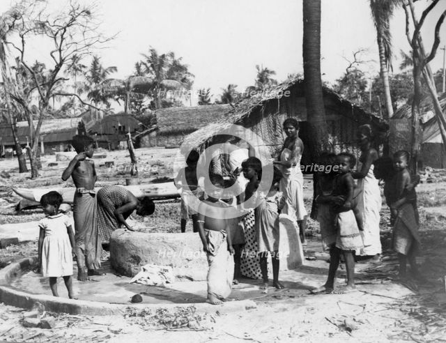 Village scene, Trincomalee, Ceylon, 1945. Artist: Unknown