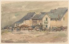 Village scene in Laroche, 1888. Creator: Carel Nicolaas Storm