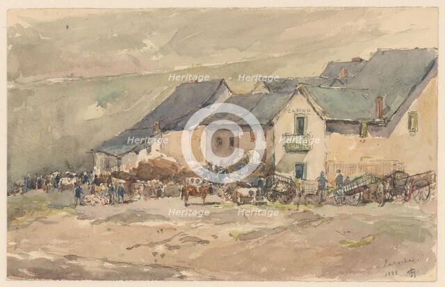 Village scene in Laroche, 1888. Creator: Carel Nicolaas Storm.