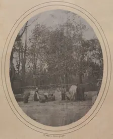 Village Scene (Southern France), c. 1853. Creator: André-Adolphe-Eugène Disdéri (French, 1819-1889)