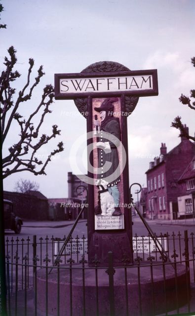 Village sign at Swaffham, Norfolk, c1955-1965. Creator: Arthur Charles Kirby Ware.