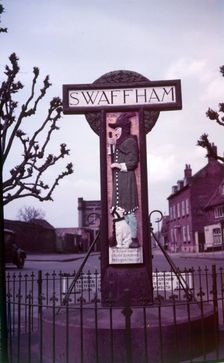 Village sign at Swaffham, Norfolk, c1955-1965. Creator: Arthur Charles Kirby Ware