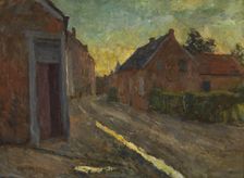 Village street after a thunderstorm, 1895. Creator: Evrard Larock