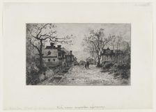 Village Street in Artemare (Ain), 1871. Creator: Adolphe Appian