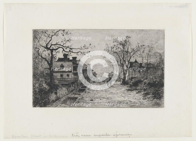 Village Street in Artemare (Ain), 1871. Creator: Adolphe Appian.