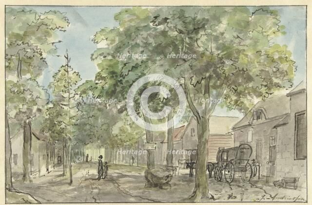 Village street in Lage Vuursche, 1800. Creator: Juriaan Andriessen.