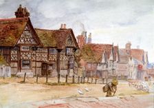 Village Street with Tudor Houses c1864-1930. Artist: Anna Lea Merritt