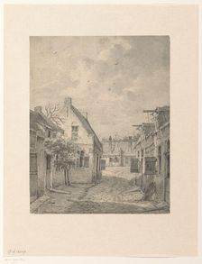 Village street with low houses, 1796-1870. Creator: Bruno van Straaten