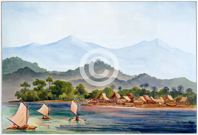 Village, Sumatra, Indonesia, 1906. Artist: Ernst Haeckel
