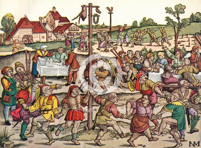 'Villagers Celebration', c1530, 1949. Artist: Nikolaus Meldemann.