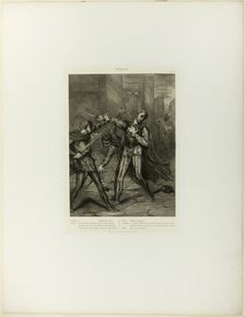 Villain, Thou Diest, plate ten from Othello, 1844. Creator: Theodore Chasseriau