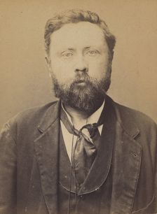 Villanneau. Henri, Fernand. 35 ans, né le 11/3/59 à Poitiers. Clerc de notaire. Anarchiste..., 1894. Creator: Alphonse Bertillon