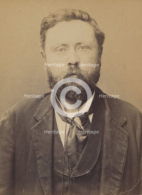Villanneau. Henri, Fernand. 35 ans, né le 11/3/59 à Poitiers. Clerc de notaire. Anarchiste..., 1894. Creator: Alphonse Bertillon.