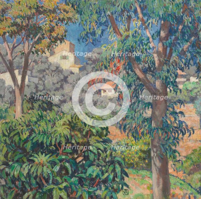 Villas Viewed Through Eucalyptus Trees, La Mortola, c1919-1920. Creator: Rysselberghe, Théo van (1862-1926).