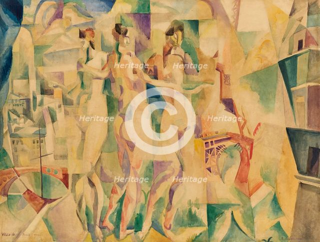 Ville de Paris, 1910-1912. Creator: Delaunay, Robert (1885-1941).
