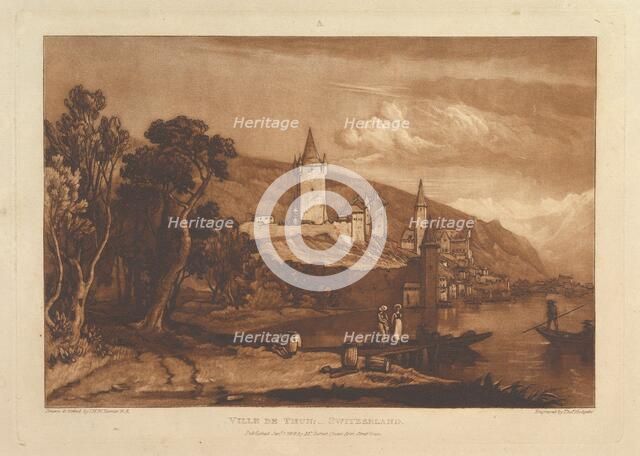 Ville de Thun, Switzerland (Liber Studiorum, part XII, plate 59), January 1, 1816. Creator: JMW Turner.