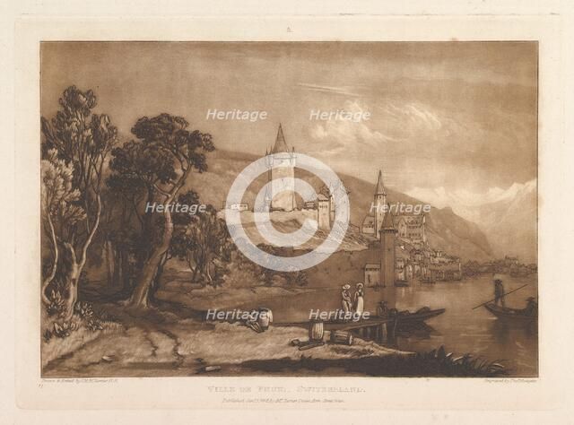 Ville de Thun, Switzerland (Liber Studiorum, part XII, plate 59), January 1, 1816. Creator: JMW Turner.