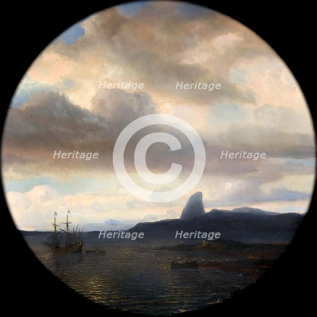 Villegagnon Entering the Bay of Rio de Janeiro on 10 November 1555. Artist: Gudin, Théodore (1802-1880)