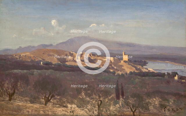 Villeneuve-les-Avignon, 1836. Creator: Jean-Baptiste-Camille Corot.