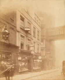 Villiers Street, Strand: the north-east part, including the shop of William Challice...(1890-1899?). Creator: Unknown