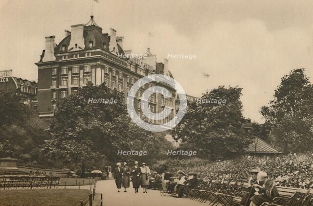 'Villiers Street Section of the Victoria Garden and a View of the Cecil Hotel', c1935. Creator: Donald McLeish.