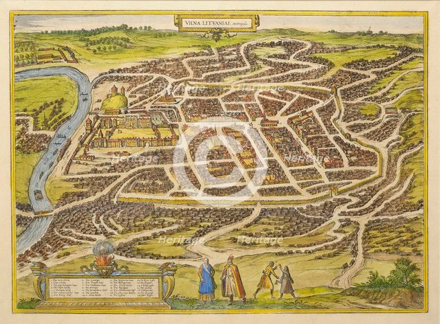 Vilnius (from Urbium praecipuarum mundi theatrum quintum by Georg Braun), 1580s. Artist: Hogenberg, Frans (1535-1590)