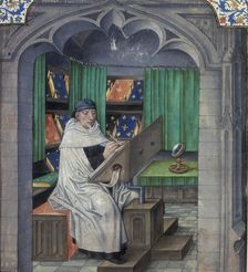 Vincent de Beauvais writing in his study, late 15th century. Creator: Unknown