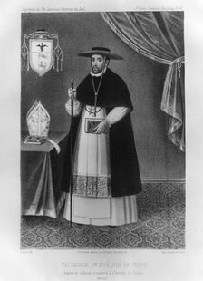 Vincente de Valverde, first Bishop of Cuzco, (1852). Artist: Jacques Francois Gauderique Llanta