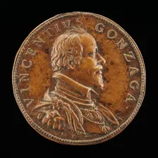 Vincenzo Gonzaga, 1562-1612, 4th Duke of Mantua 1587 [obverse]. Creator: Gasparo Mola