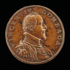 Vincenzo Gonzaga, 1562-1612, 4th Duke of Mantua 1587 [obverse]. Creator: Gasparo Mola