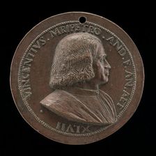 Vincenzo Malipiero, Venetian Patrician, Brother of Francesco [obverse], 1523. Creator: Maffeo Olivieri