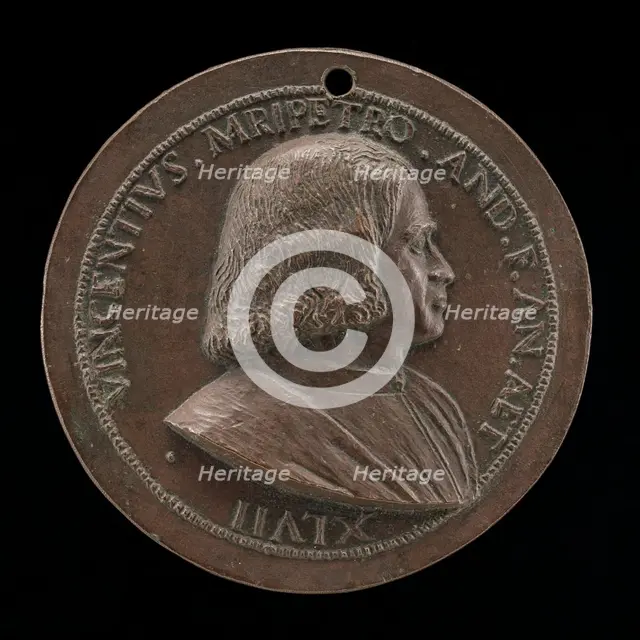 Vincenzo Malipiero, Venetian Patrician, Brother of Francesco [obverse], 1523. Creator: Maffeo Olivieri.