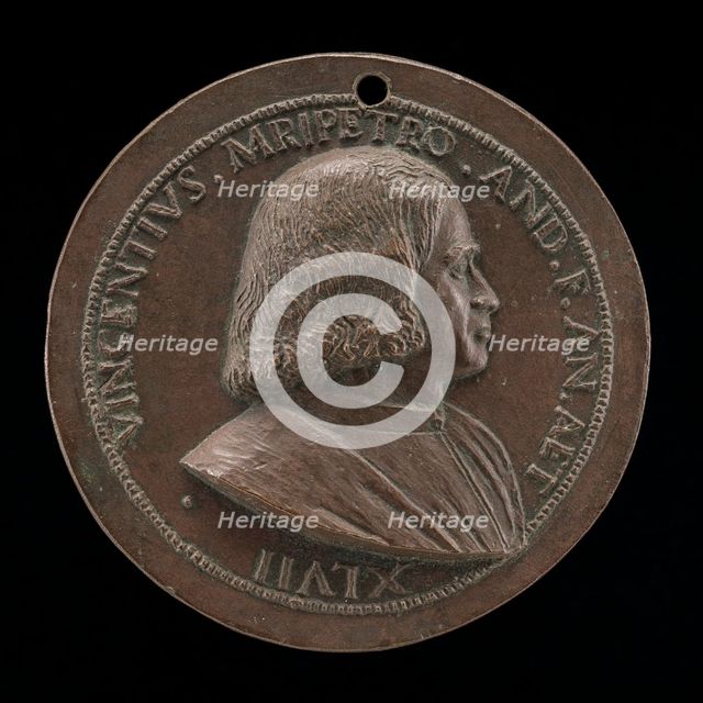Vincenzo Malipiero, Venetian Patrician, Brother of Francesco [obverse], 1523. Creator: Maffeo Olivieri.