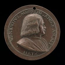 Vincenzo Malipiero, Venetian Patrician, Brother of Francesco [obverse], 1523. Creator: Maffeo Olivieri