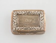 Vinaigrette, Birmingham, c. 1822/23. Creator: Marked TN