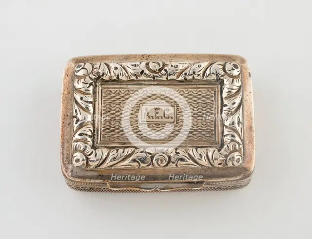 Vinaigrette, Birmingham, c. 1822/23. Creator: Marked TN.