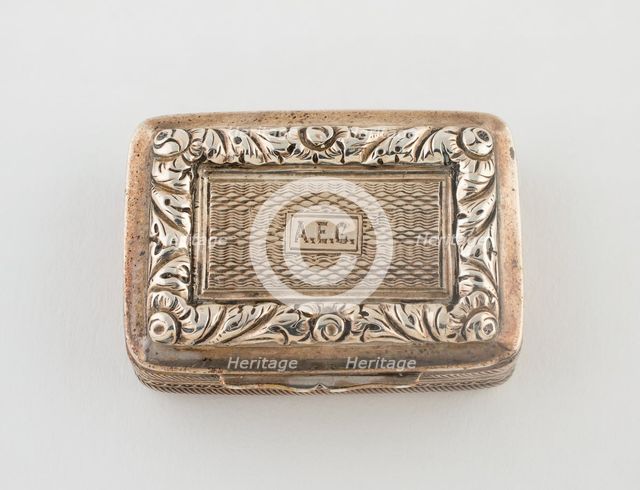 Vinaigrette, Birmingham, c. 1822/23. Creator: Marked TN.