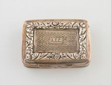Vinaigrette, Birmingham, c. 1822/23. Creator: Marked TN