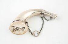 Vinaigrette in the Form of a Hunting Horn, London, c. 1870/71. Creator: Unknown