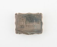 Vinaigrette with View of Kings College, Cambridge, Birmingham, 1845/46. Creator: Nathaniel Mills