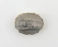 Vinaigrette with View of St. George's Hall, Liverpool, Birmingham, c. 1847. Creator: Marked DP