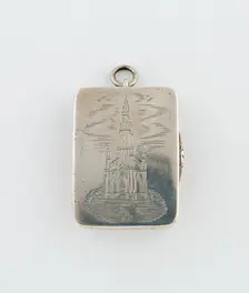 Vinaigrette with View of Sir Walter Scott Memorial, Birmingham, 1870/71. Creator: Marked CC