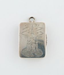 Vinaigrette with View of Sir Walter Scott Memorial, Birmingham, 1870/71. Creator: Marked CC