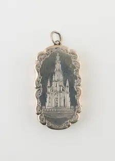 Vinaigrette with View of Sir Walter Scott Memorial, Birmingham, c. 1876/77. Creator: Marked FM