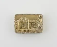 Vinaigrette with View of Warwick Castle, Birmingham, 1846/47. Creator: Nathaniel Mills