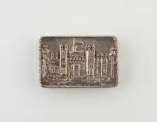 Vinaigrette with View of Windsor Castle, Birmingham, 1837/38. Creator: Nathaniel Mills