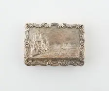 Vinaigrette with Harbor Scene, Birmingham, 1846/47. Creator: Marked B&S