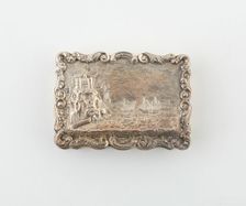 Vinaigrette with Harbor Scene, Birmingham, 1846/47. Creator: Marked B&S